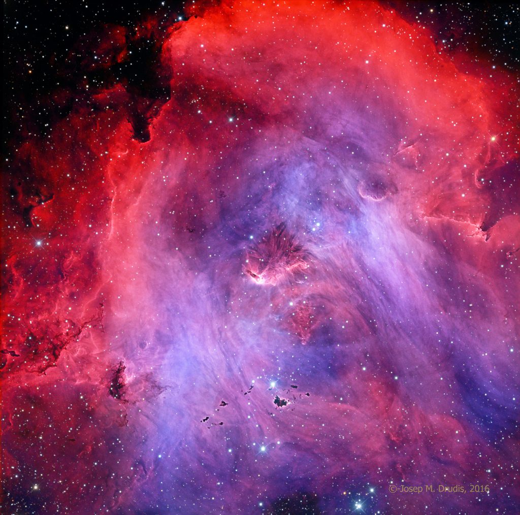 running-chicken-nebula-image-in-ruby-red