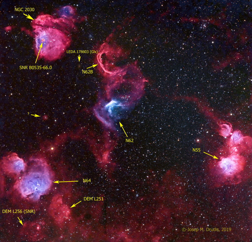 LMC nebulae around N55 – Astrodrudis